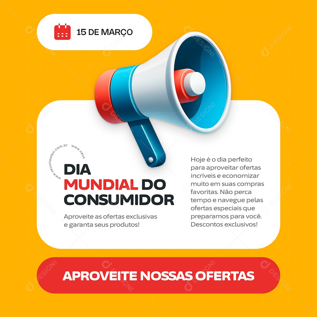 Dia Do Consumidor 15 de Março Social Media PSD Editável