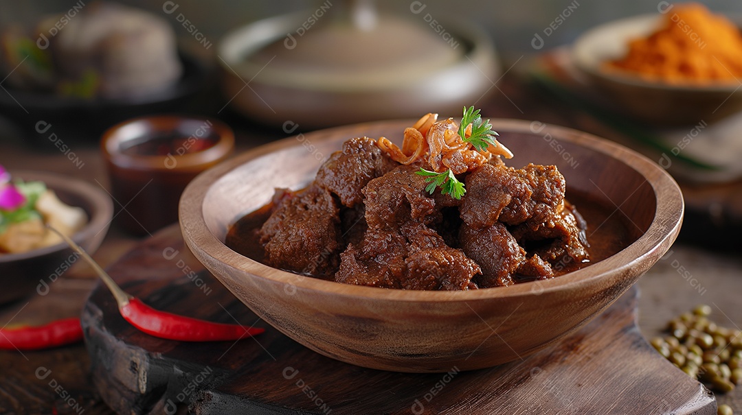 Rendang de carne picante