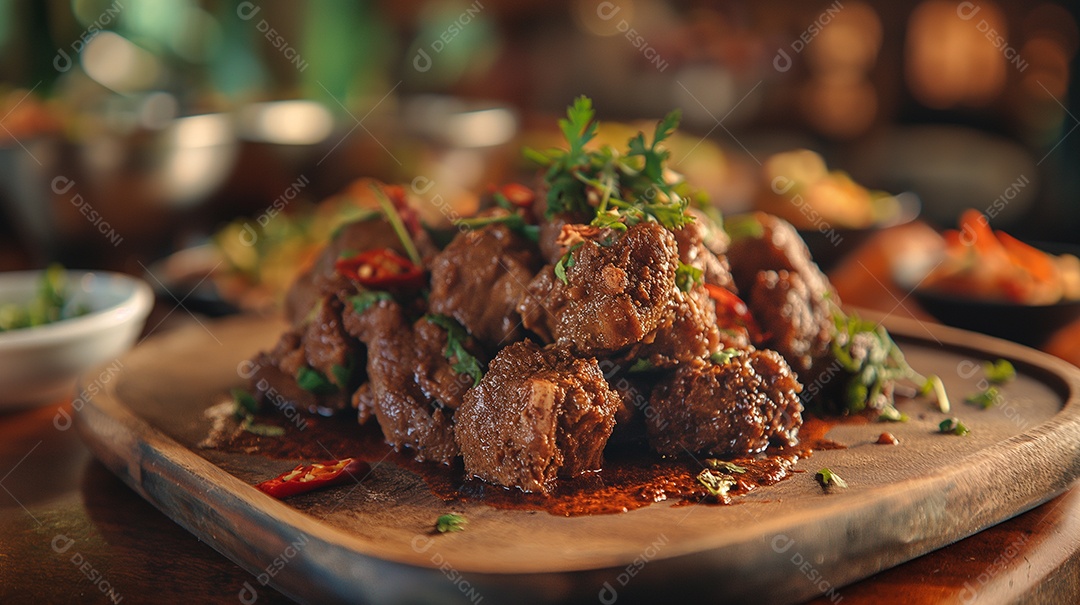 Rendang de carne picante
