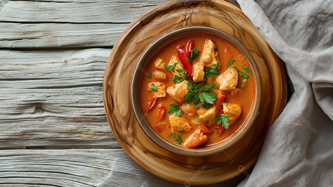 Prato de frango ao curry