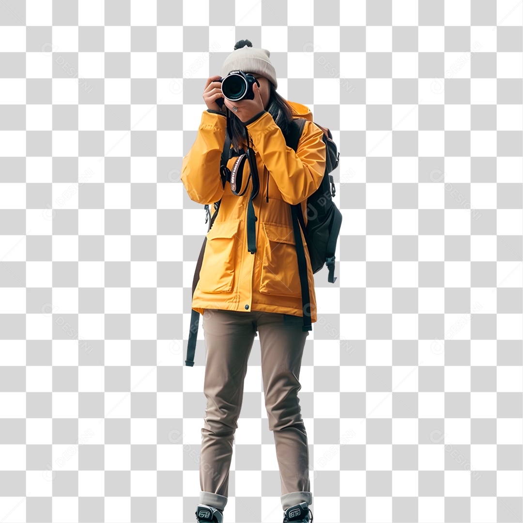 Fotógrafa Com Câmera Tirando Foto PNG Transparente