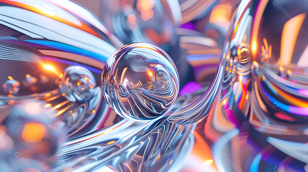 Fundo abstrato holográfico azul-rosa com folha iridescente