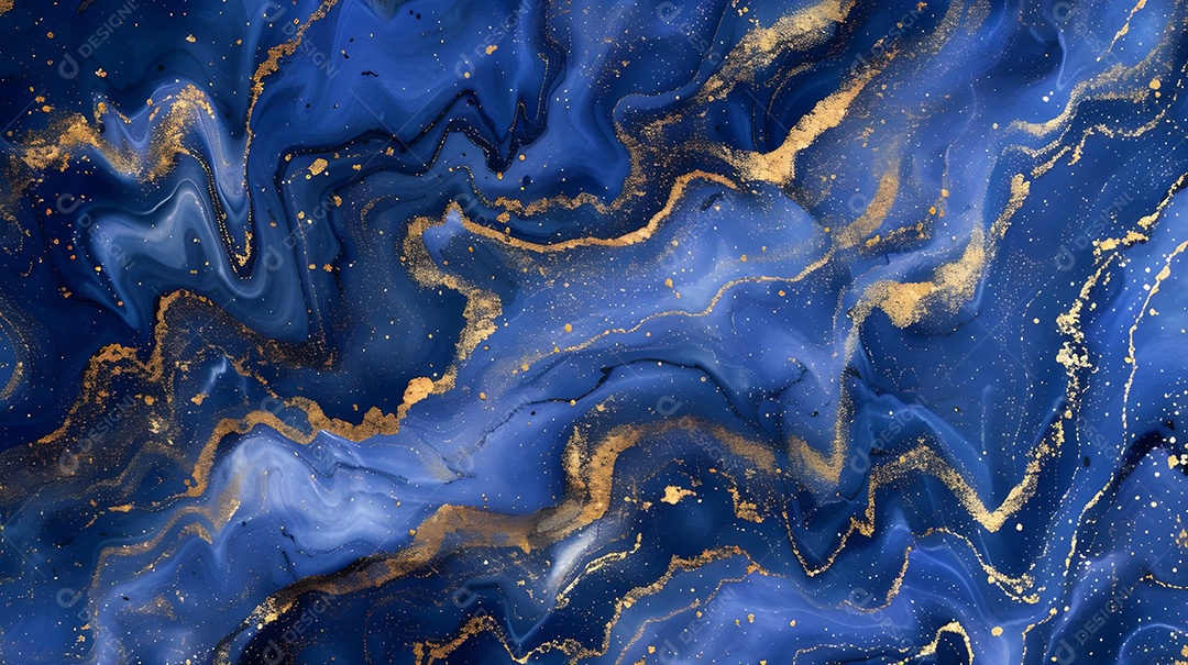Textura de mármore azul dourado fundo elegante