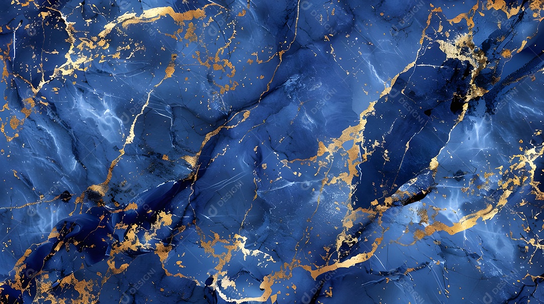 Textura de mármore azul dourado fundo elegante