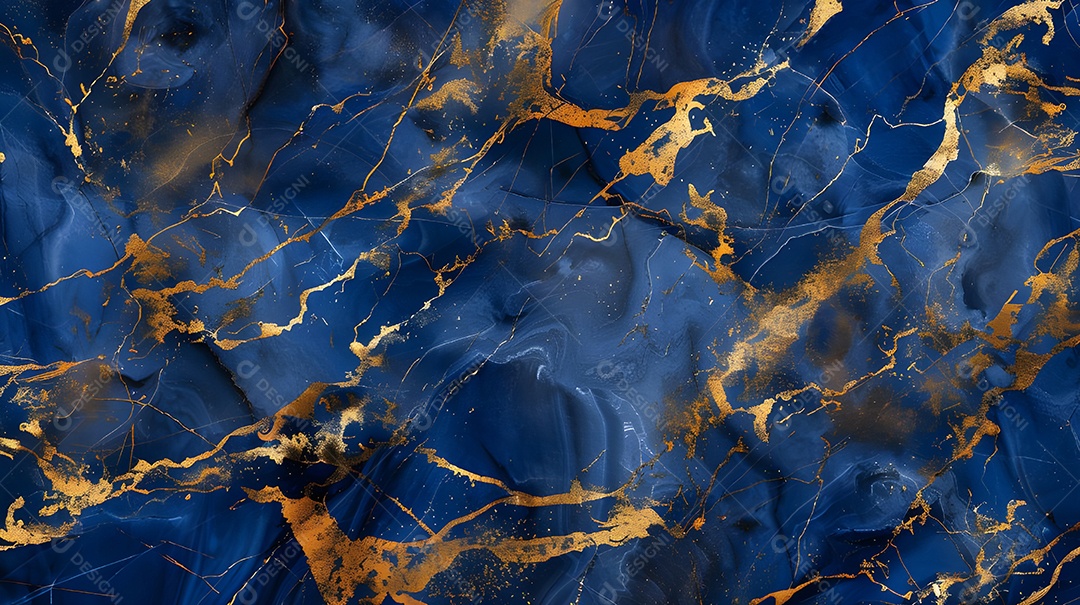 Fundo de textura de mármore azul dourado
