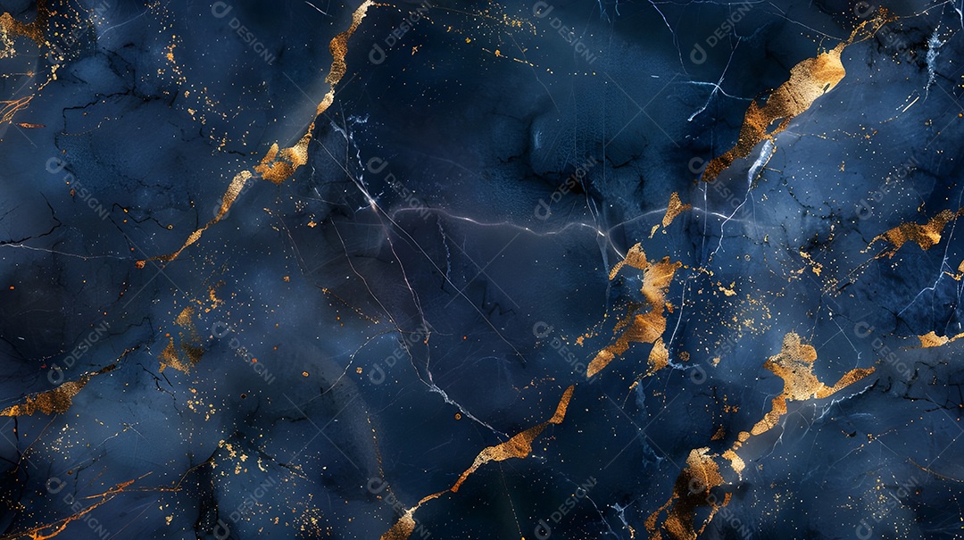 Fundo de textura de mármore azul dourado