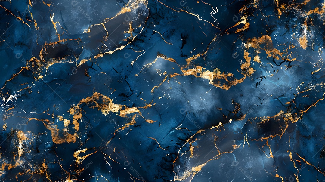 Fundo de textura de mármore azul dourado