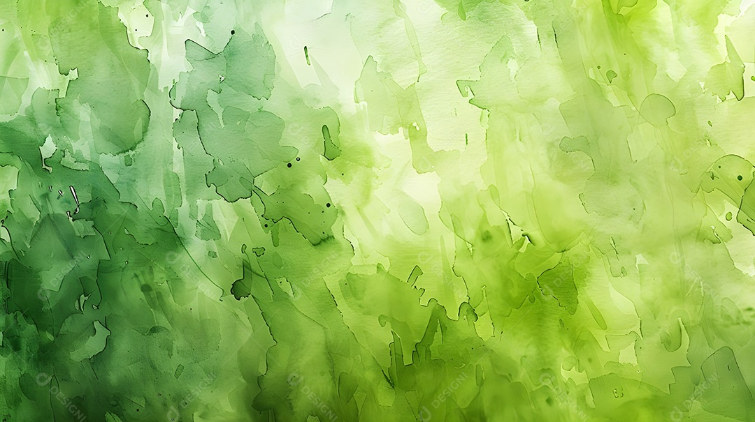 Fundo abstrato com textura aquarela verde