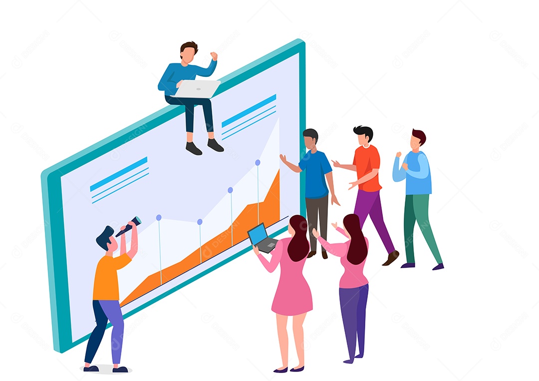 Grupo de Funcionários Ilustração Vetor EPS + AI