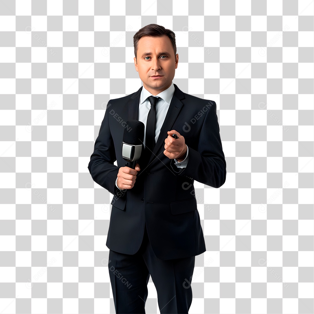 Entrevistador De Terno PNG Transparente