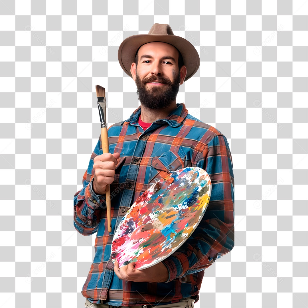 Pintor Sujo De Tinta PNG Trasparente