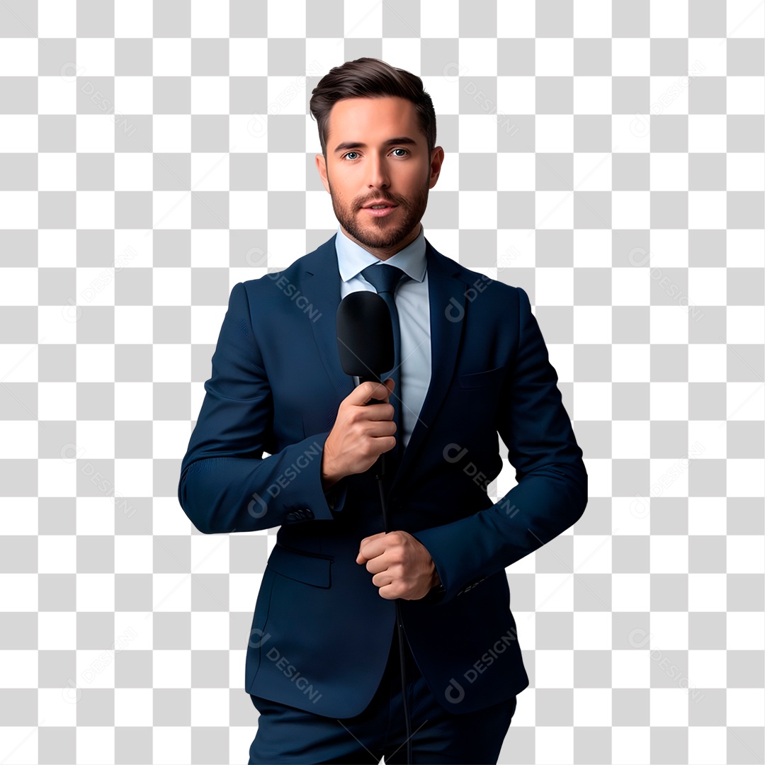 Entrevistador De Terno PNG Transparente