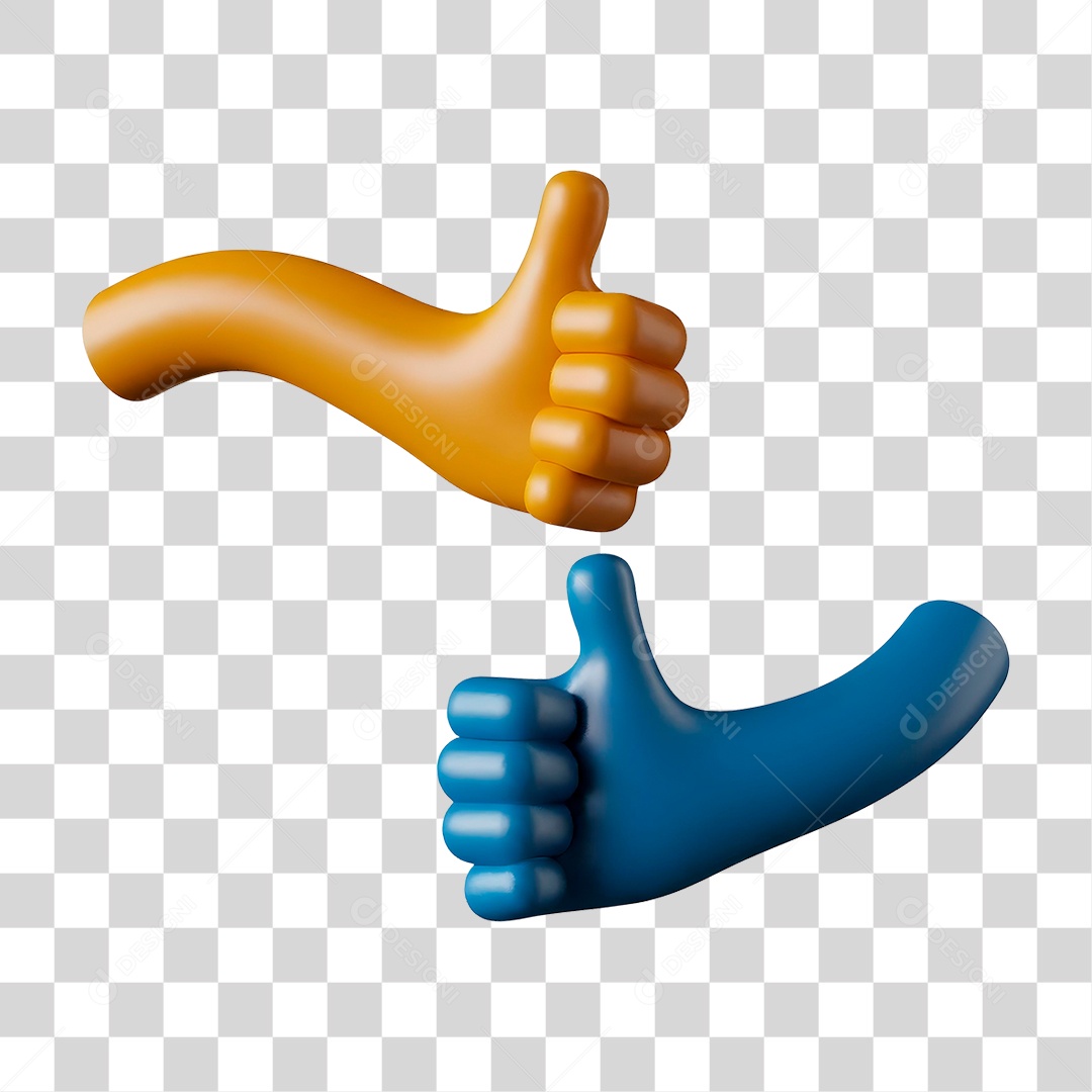 Elemento 3D Mão Fazendo Gesto de OK Beleza para Composição PNG Transparente