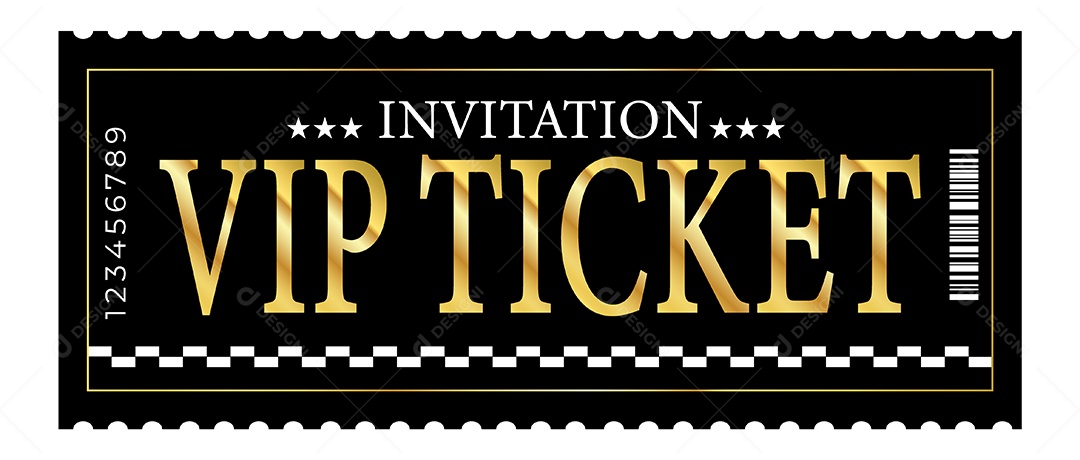 Modelo de Ticket de Ingresso Vetor EPS