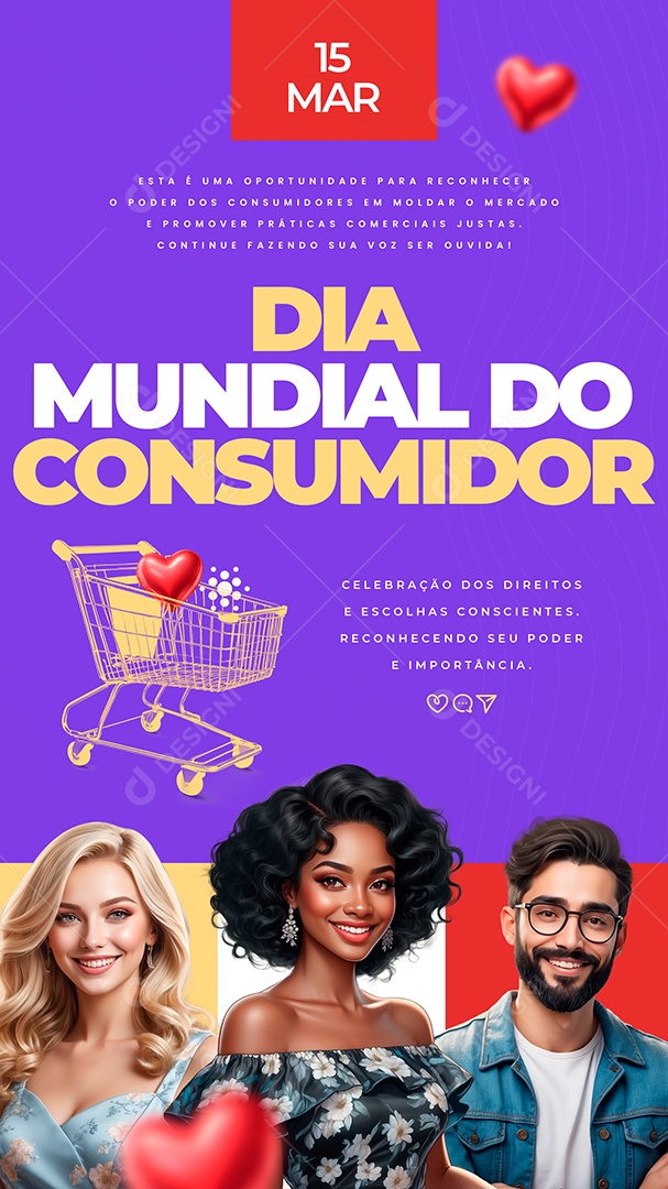 Story Dia Do Consumidor 15 de Março Fazendo sua Voz ser Ouvida Social Media PSD Editável