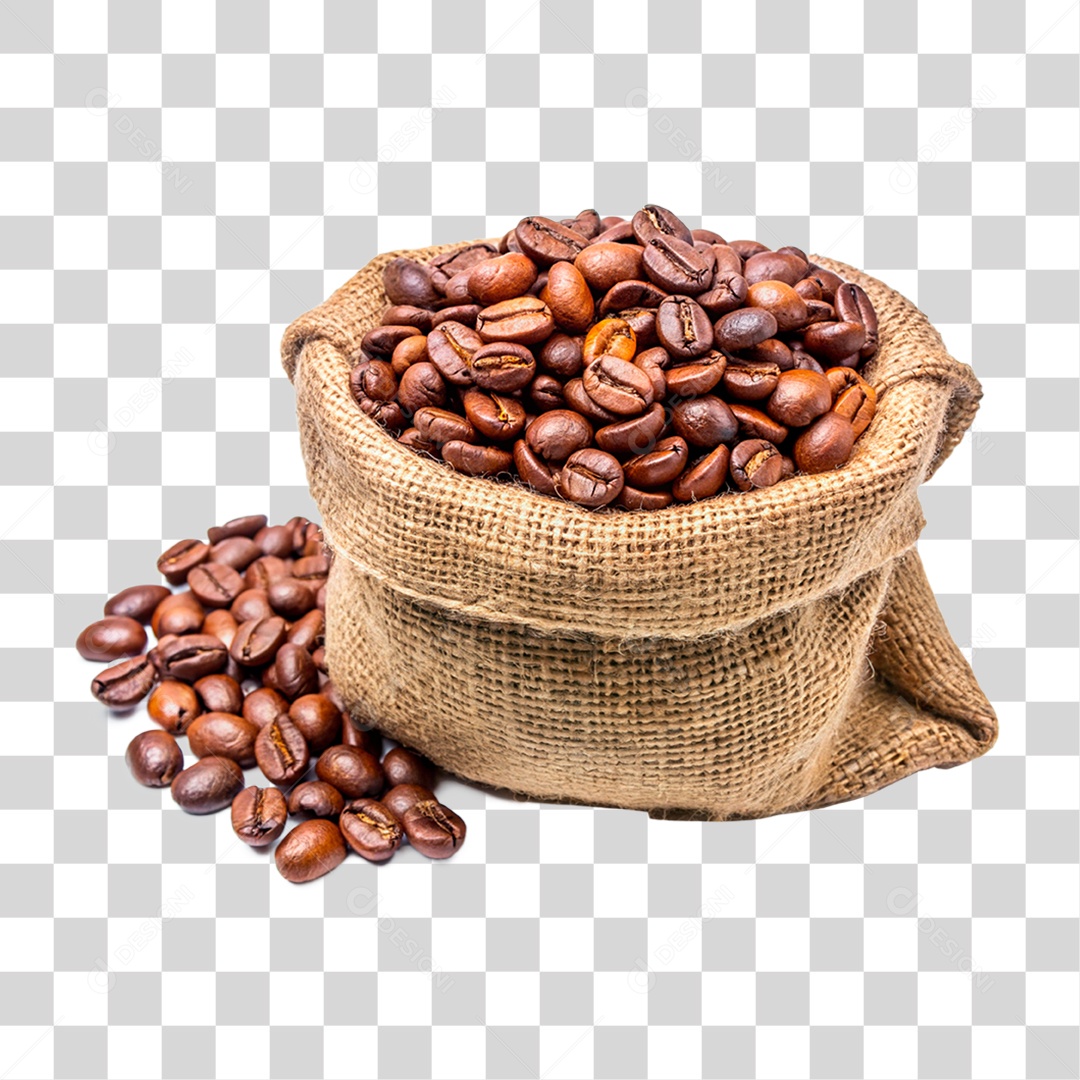 Cafés Frescos Em Sacos De Estopa Elemento 3D PNG Transparente