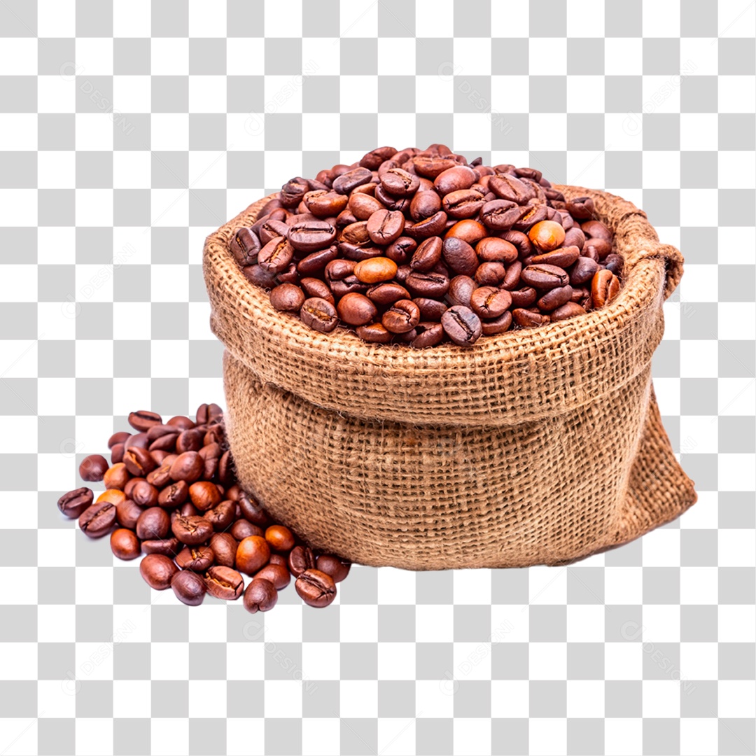 Cafés Frescos Em Sacos De Estopa Elemento 3D PNG Transparente
