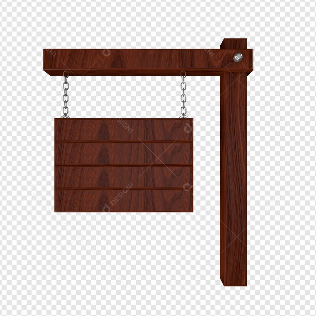 Placa Estrutura de Madeira Elemento 3D para Composição PSD