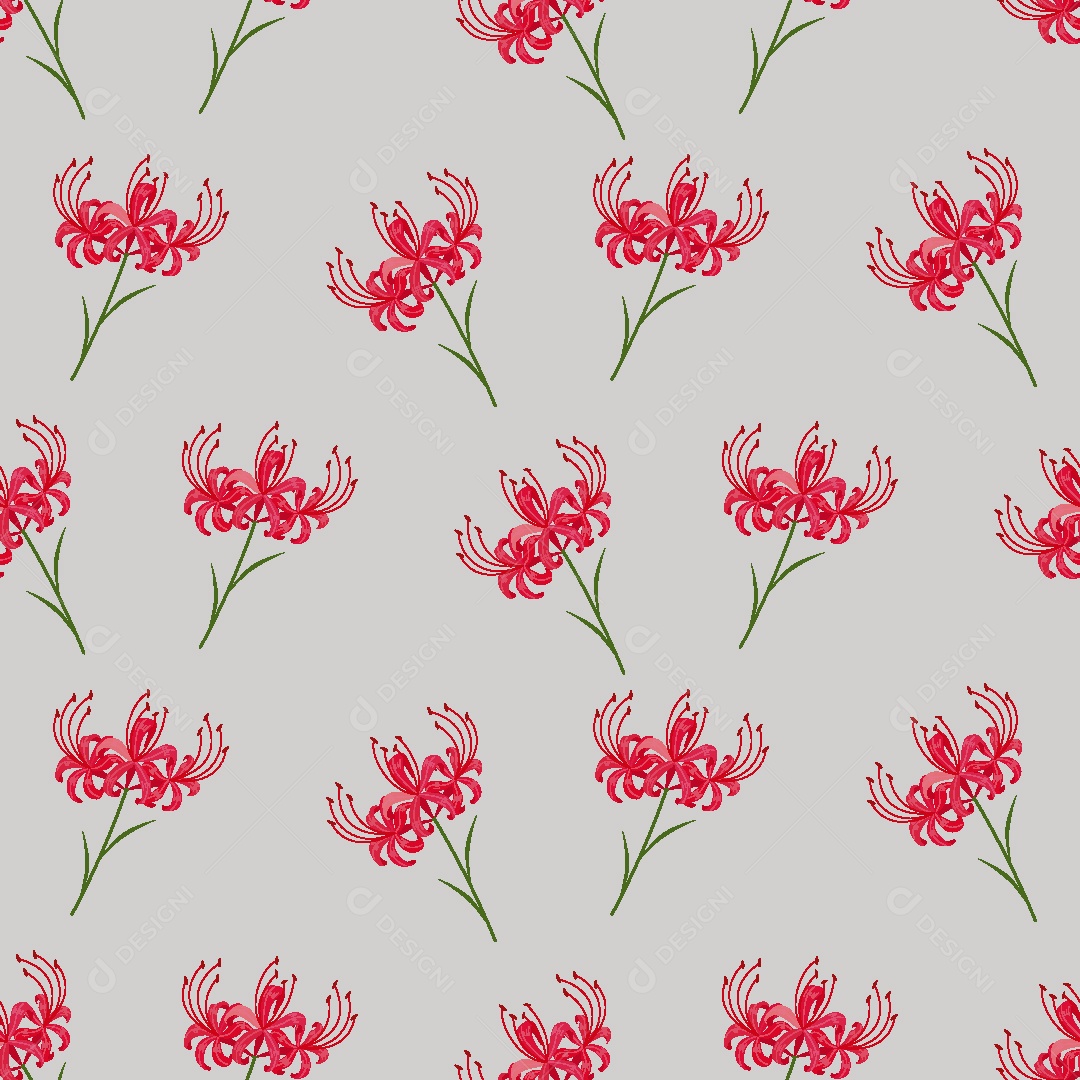 Padrão de Papel de Parede de Flores Vetor EPS