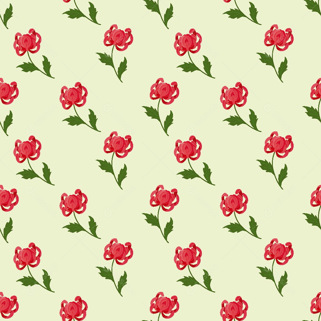 Padrão de Papel de Parede de Flores Vetor EPS