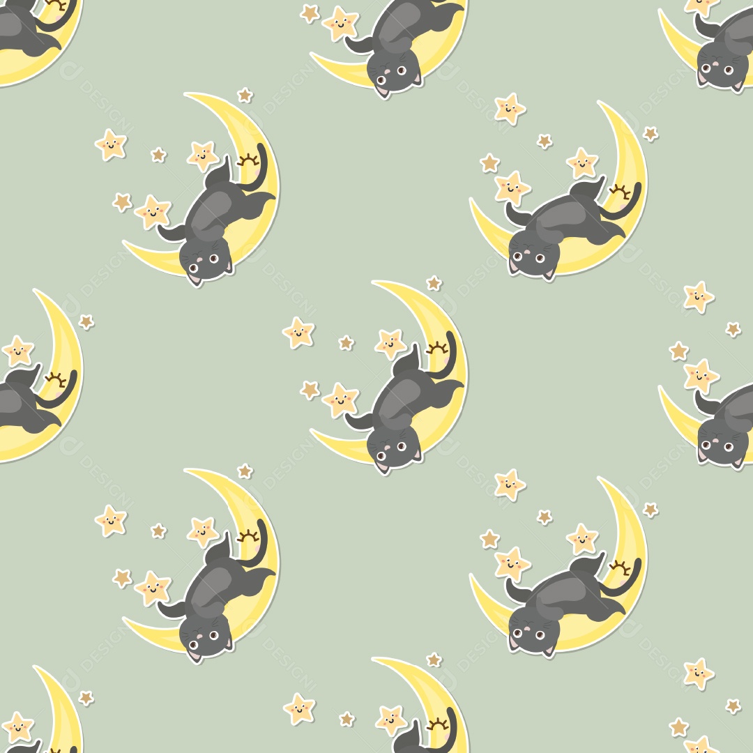 Padrão de Papel de Parede de Gatos Vetor EPS