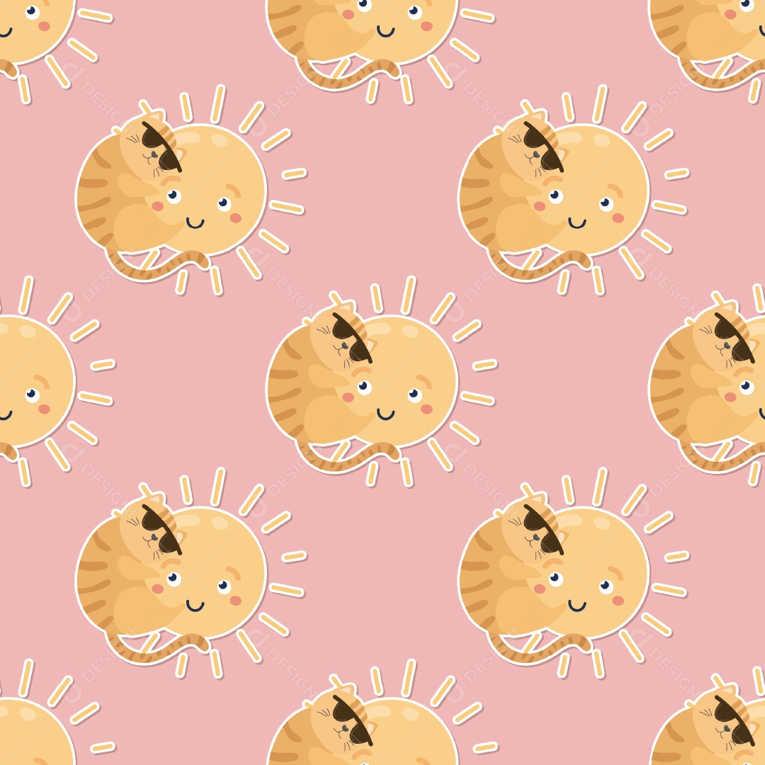 Padrão de Papel de Parede de Gatos Vetor EPS