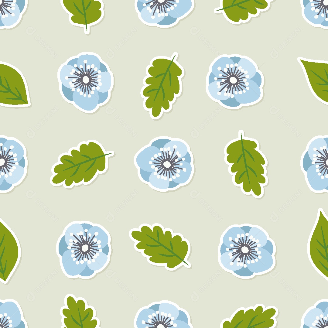 Padrão de Papel de Parede de Flores Vetor EPS