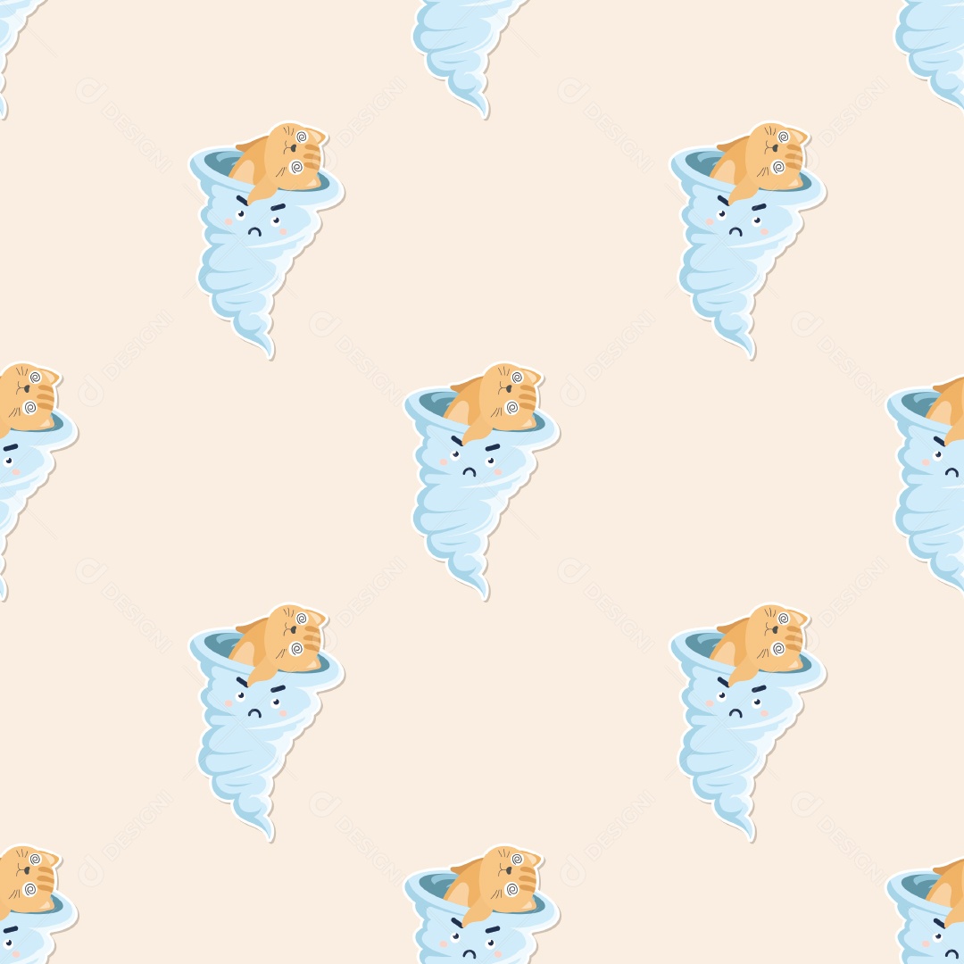 Padrão de Papel de Parede de Gatos Vetor EPS