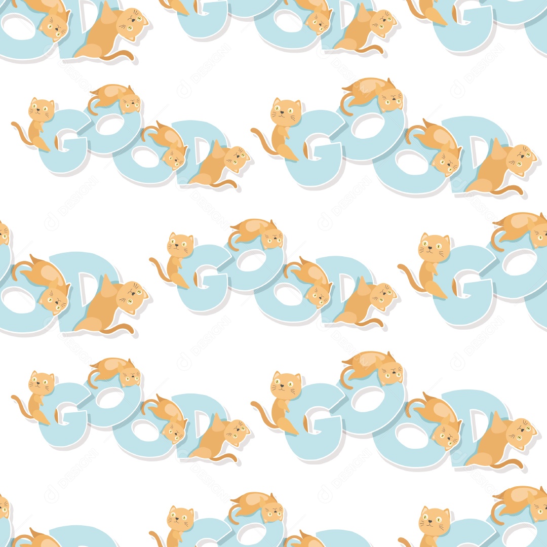 Padrão de Papel de Parede de Gatos Vetor EPS