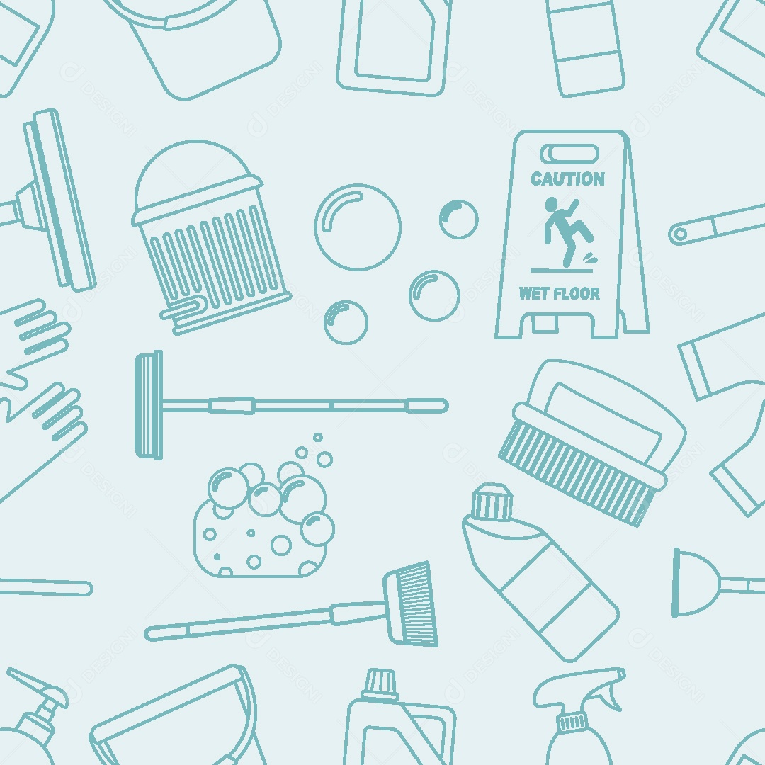 Padrão de Papel de Parede de Produtos de Limpeza Vetor EPS
