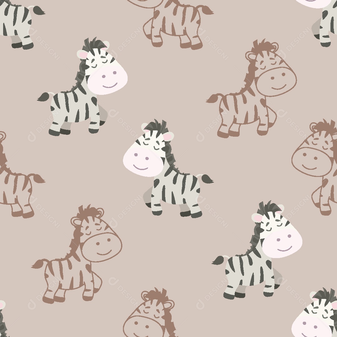 Padrão de Papel de Parede de Zebra Vetor EPS