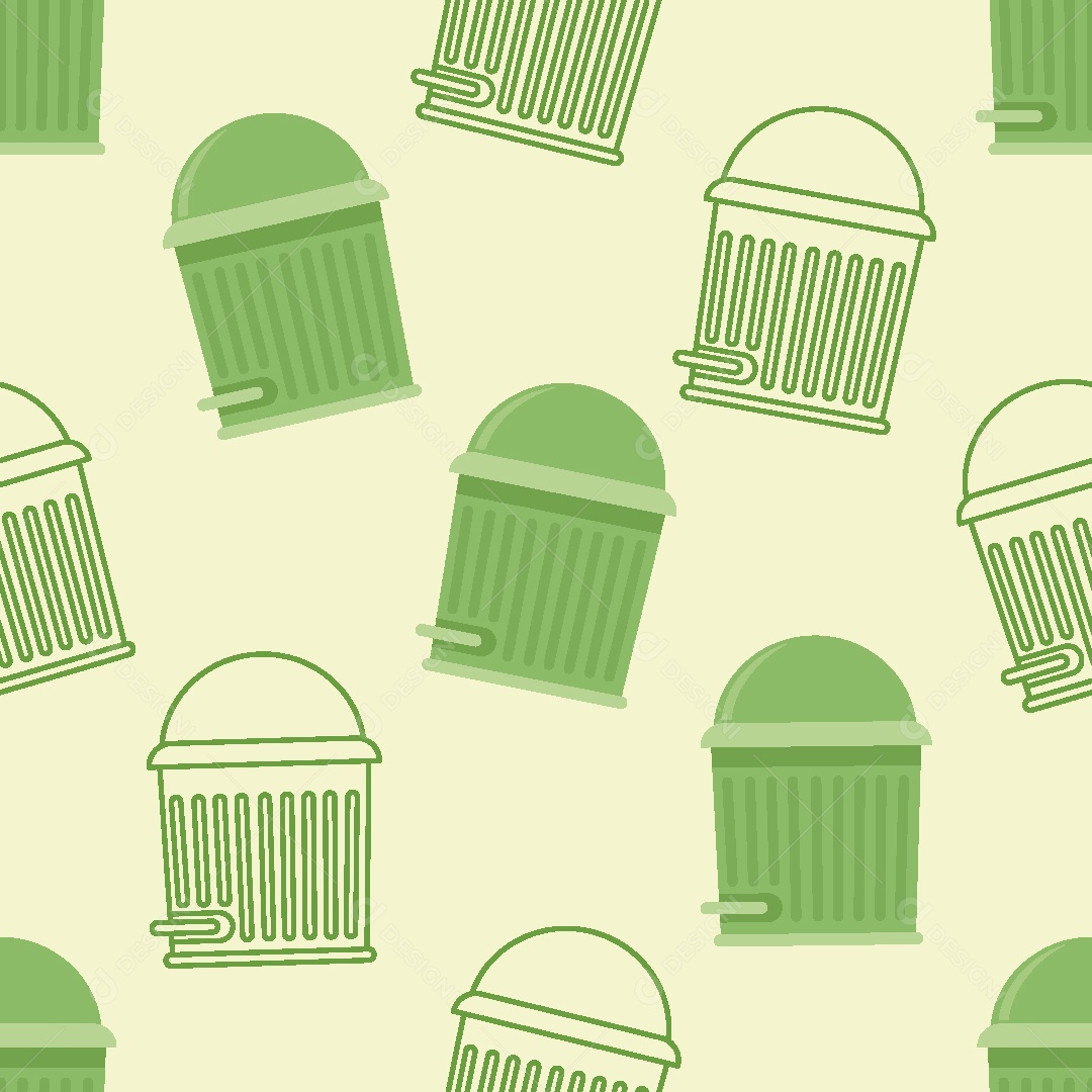 Padrão de Papel de Parede de Lixeira Vetor EPS