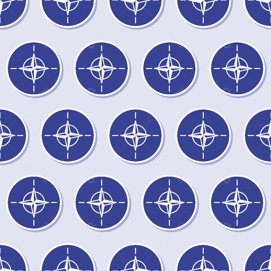 Padrão de Bússola Ilustração Vetor EPS