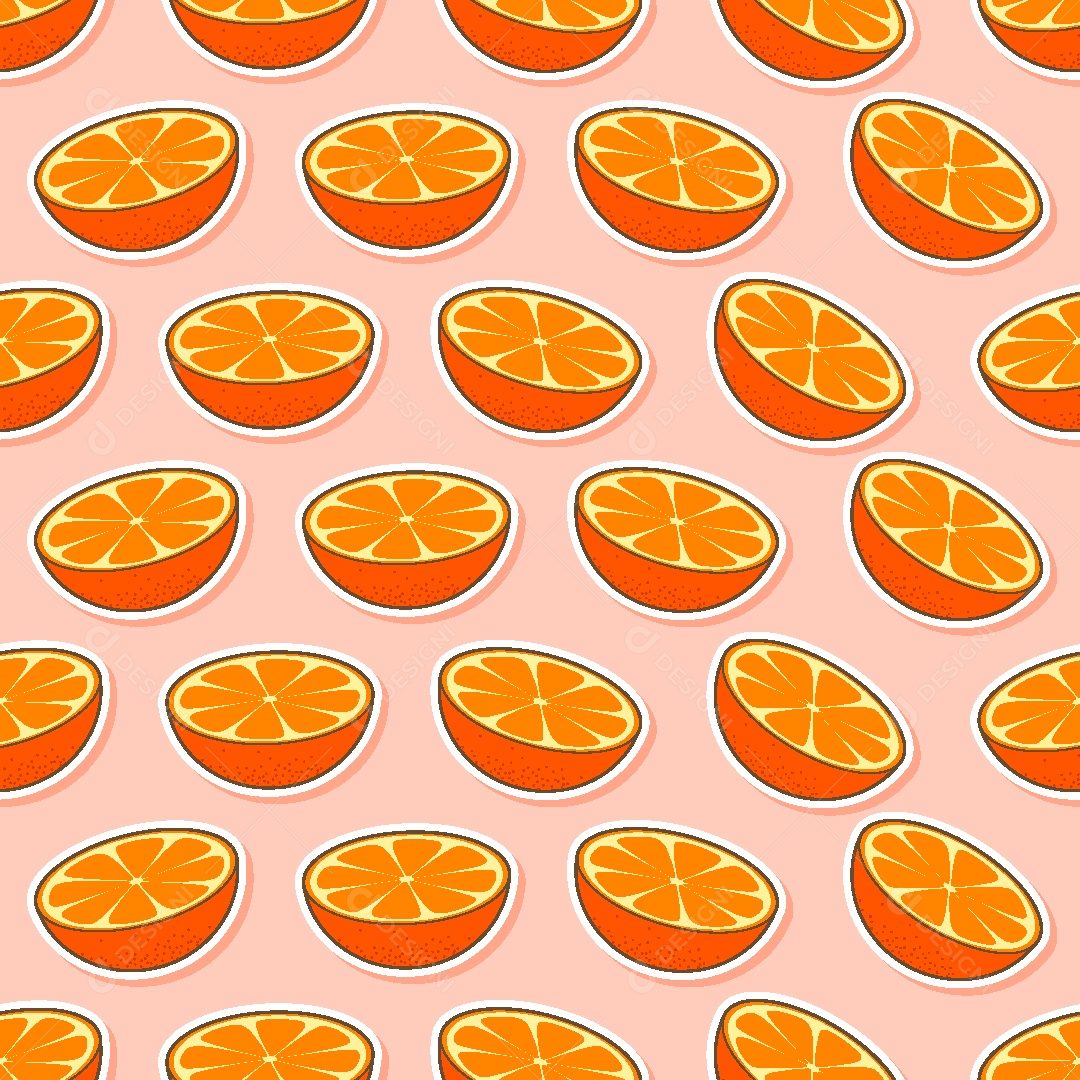 Padrão de Laranjas Ilustração Vetor EPS