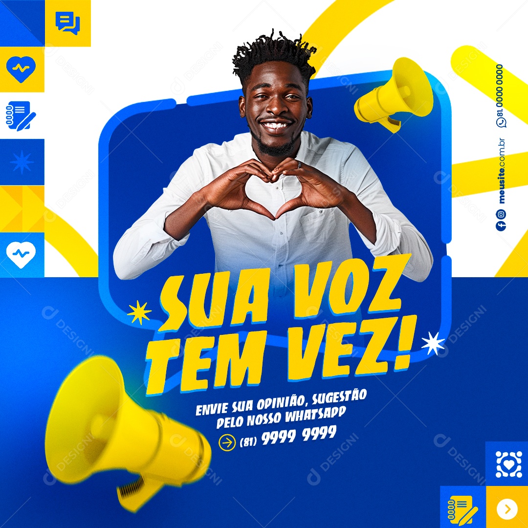 Politica sua Voz tem Vez Social Media PSD Editável