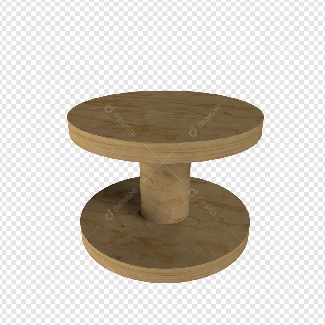 Elemento 3D Base de Madeira Elemento 3D para Composição PSD