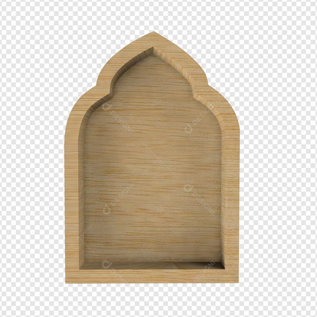 Tábua Base de Madeira Elemento 3D para Composição PSD