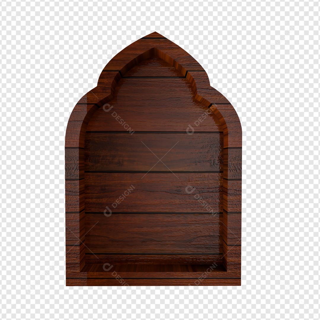 Tábua de Madeira Elemento 3D Marron para Composição PSD