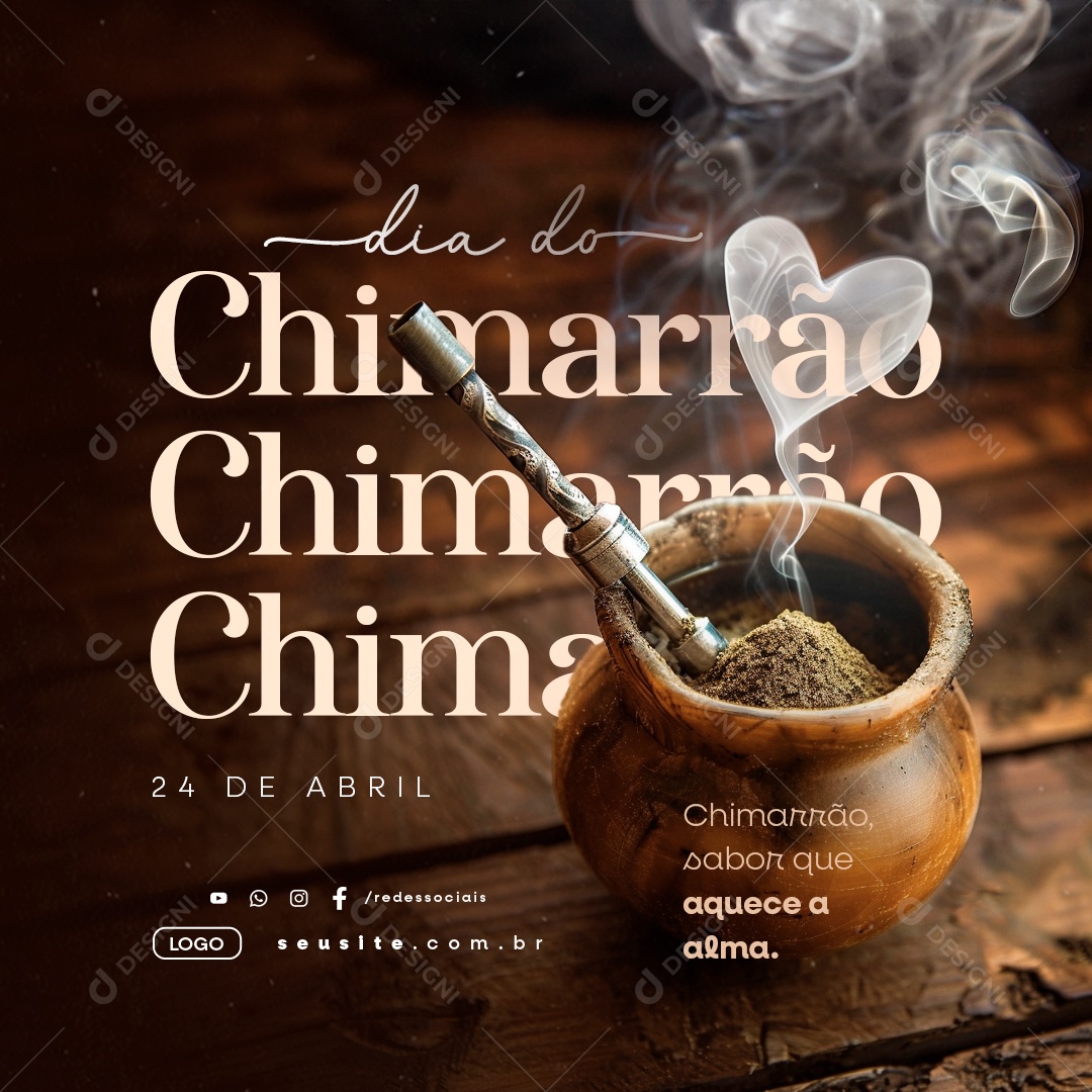 Dia do Chimarrão 24 de Abril Social Media PSD Editável