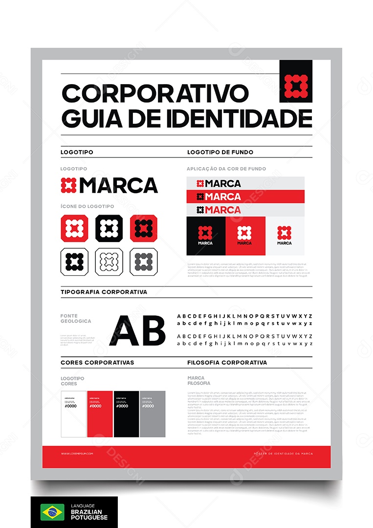 Modelo de Folheto Comparativo Vetor EPS