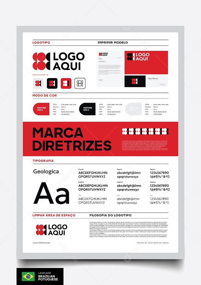 Modelo de Folheto Comparativo Vetor EPS