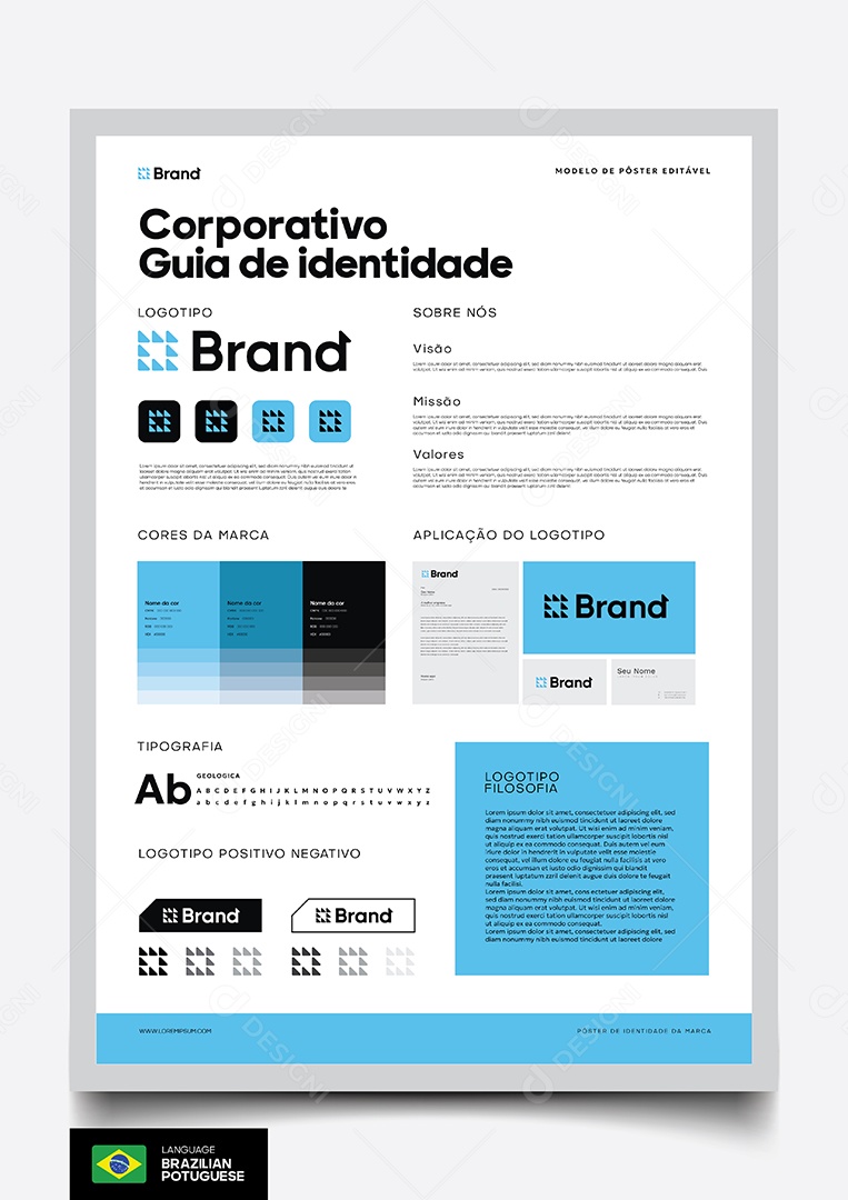 Modelo de Folheto Comparativo Vetor EPS
