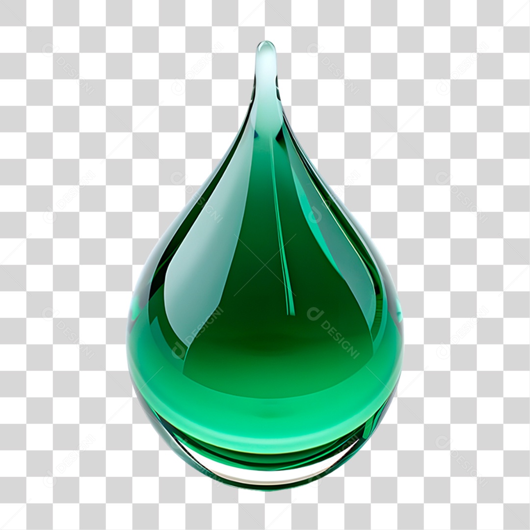 Gota Verde PNG Transparente
