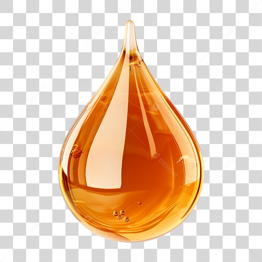 Gota Laranja PNG Transparente
