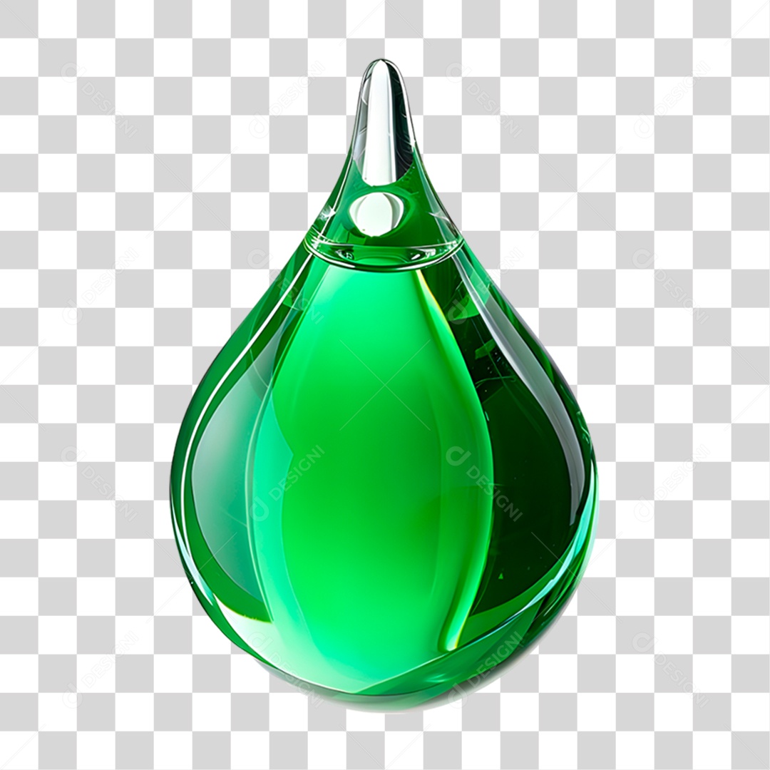Gota Verde PNG Transparente