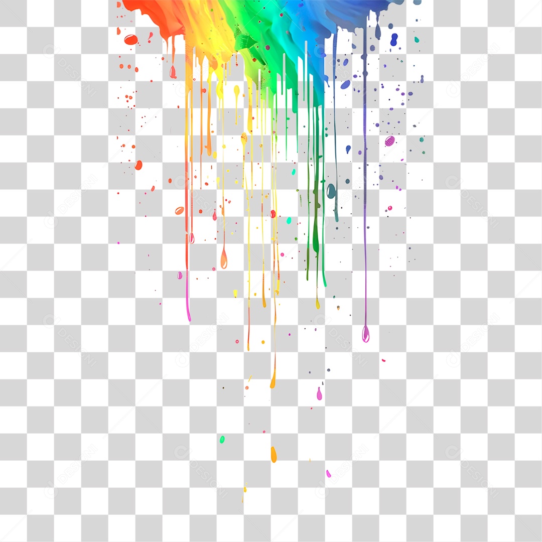 Tintas Colorida Escorrendo PNG Transparente