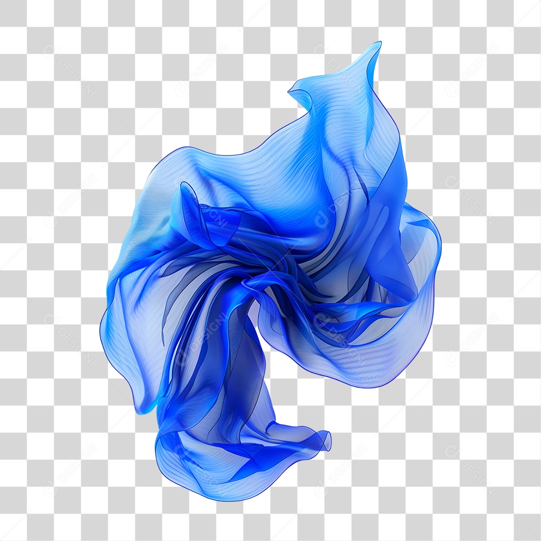 Tecido Azul PNG Transparente