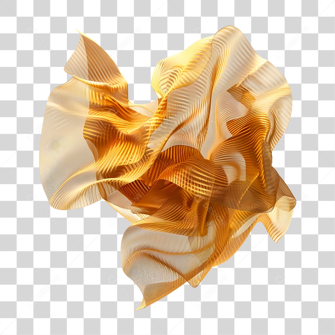 Tecido Dourado PNG Transparente