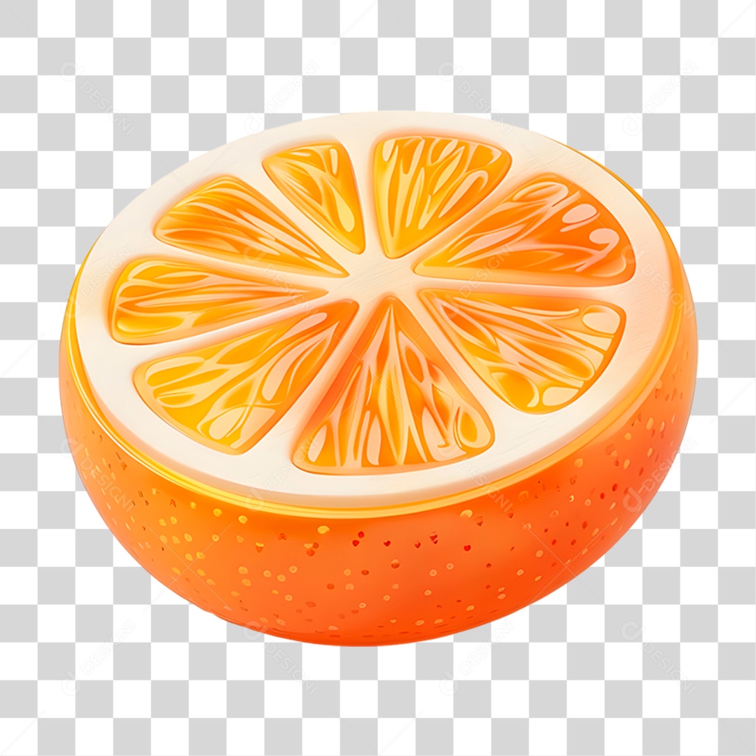 Laranja Partida Ao Meio PNG Transparente