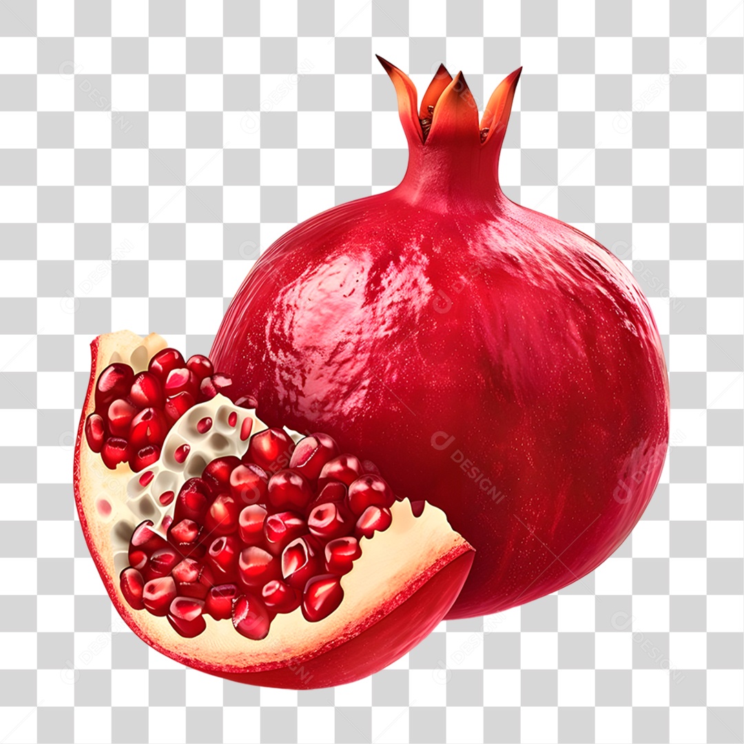 Fruta Romã PNG Transparente